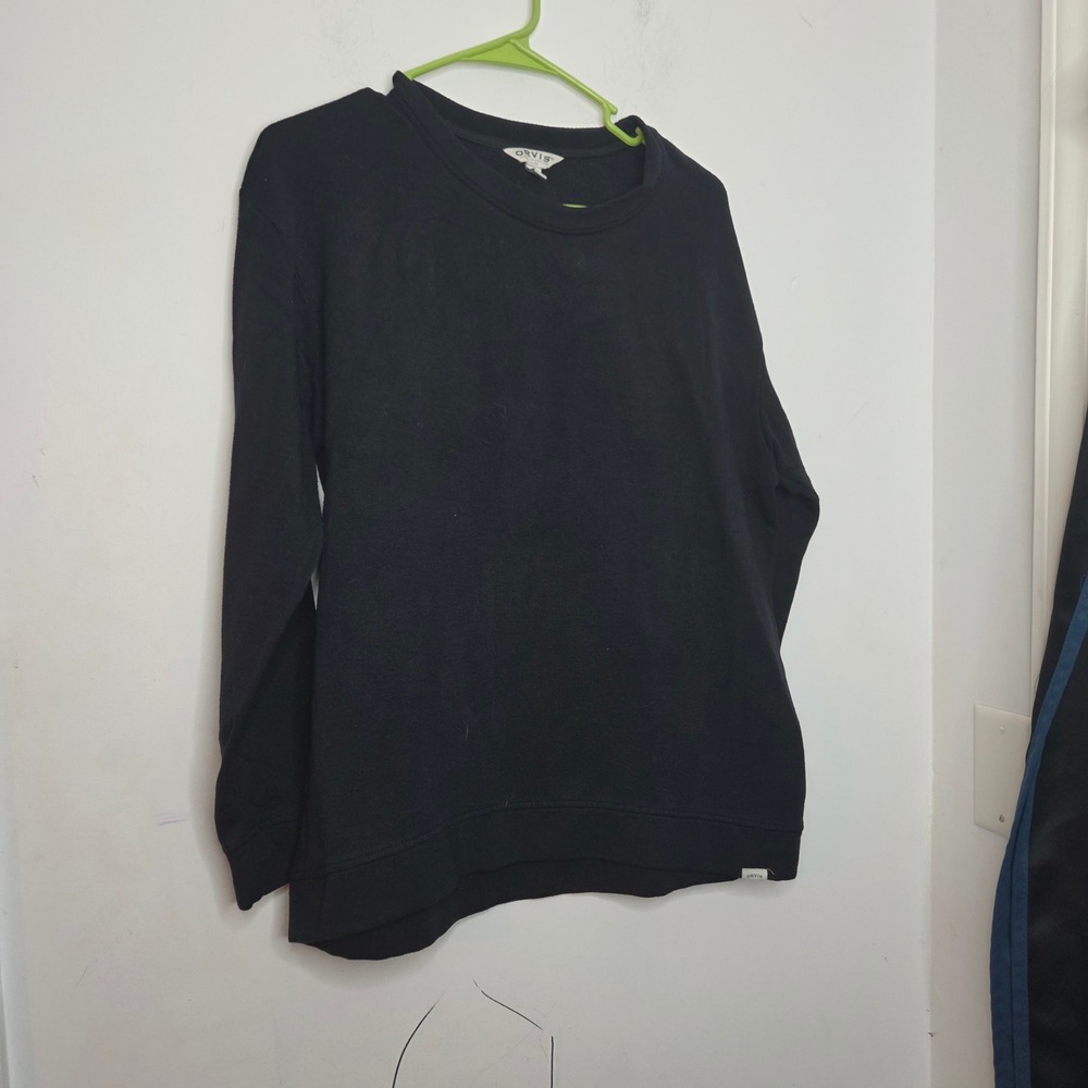 Orvis Classic Collection Mens Medium Black Crew Neck Long Sleeve Sweatshirt